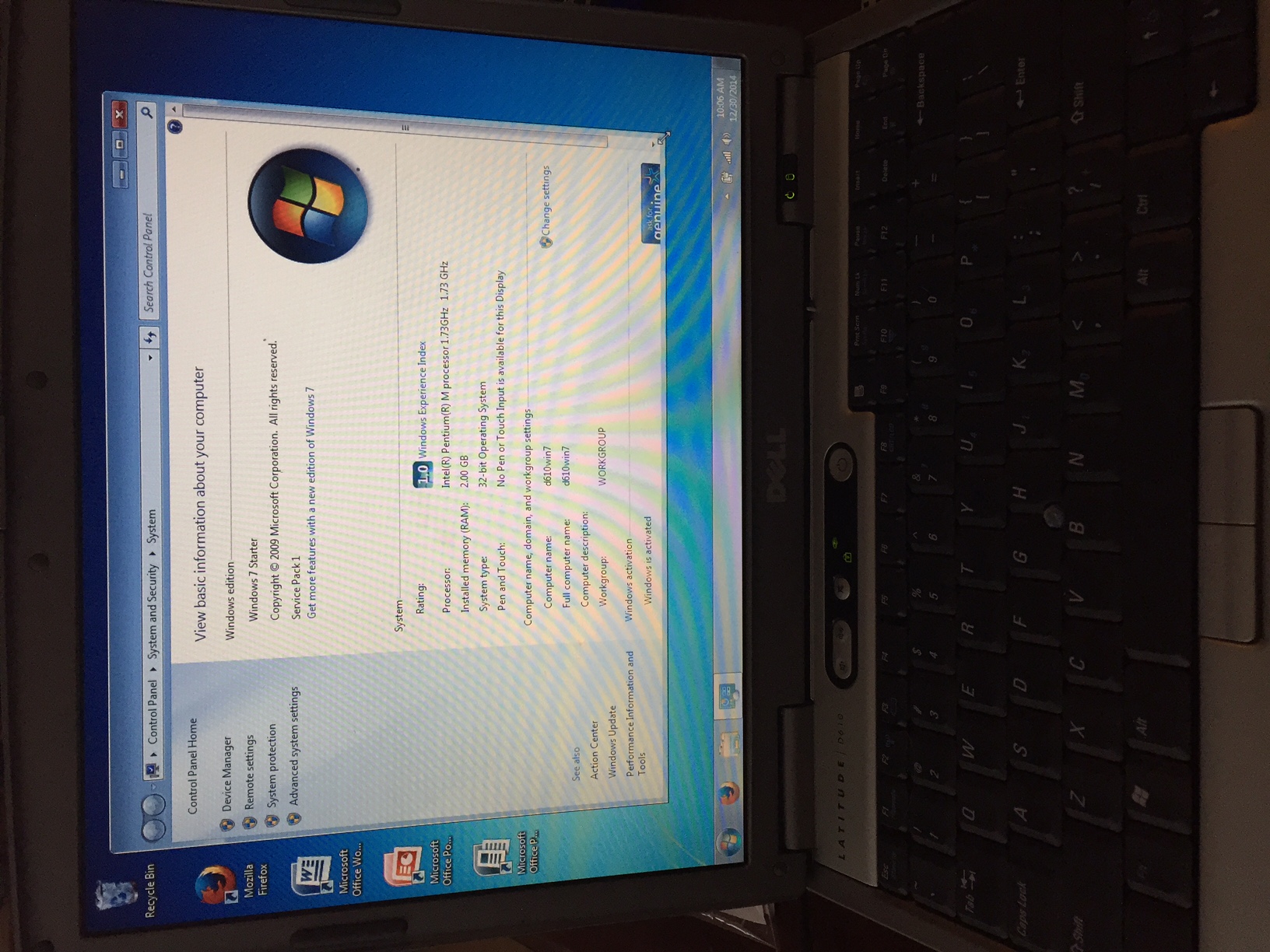 Revive An Old Dell Lattitude D610 with Windows 7 Starter