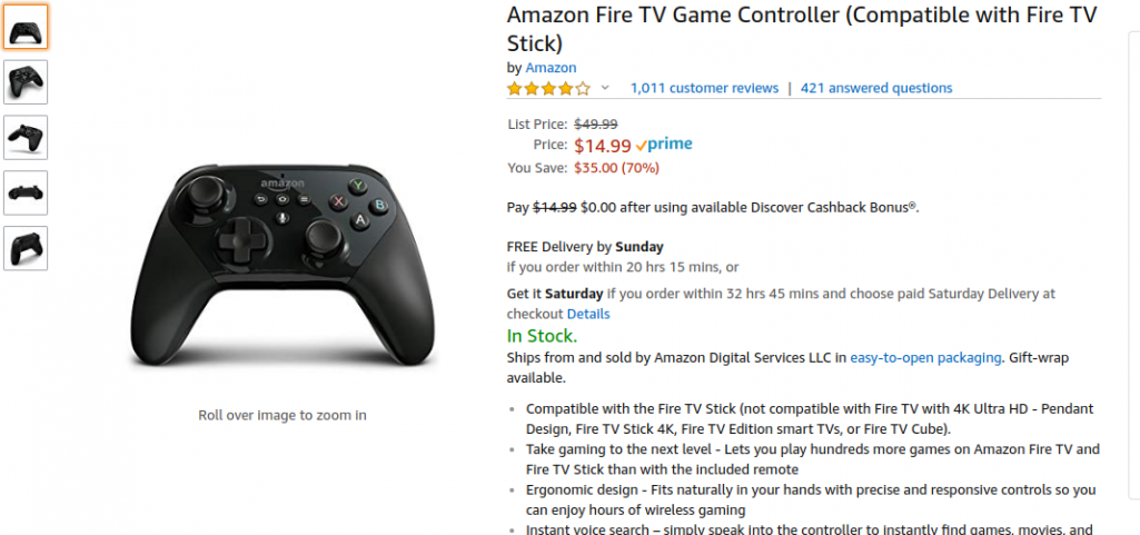 Amazon Game Controller is only compatible with Some Fire Sticks
