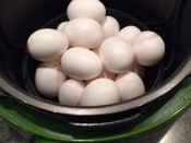 Pressure cooker eggs